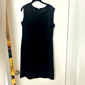 Giorgio Armani black classic sleeveless dress. Size 46